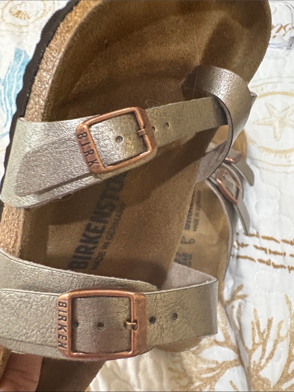 Birkenstock Women's Bronze Metallic Double-Strap Sandals - Picture 4 of 6